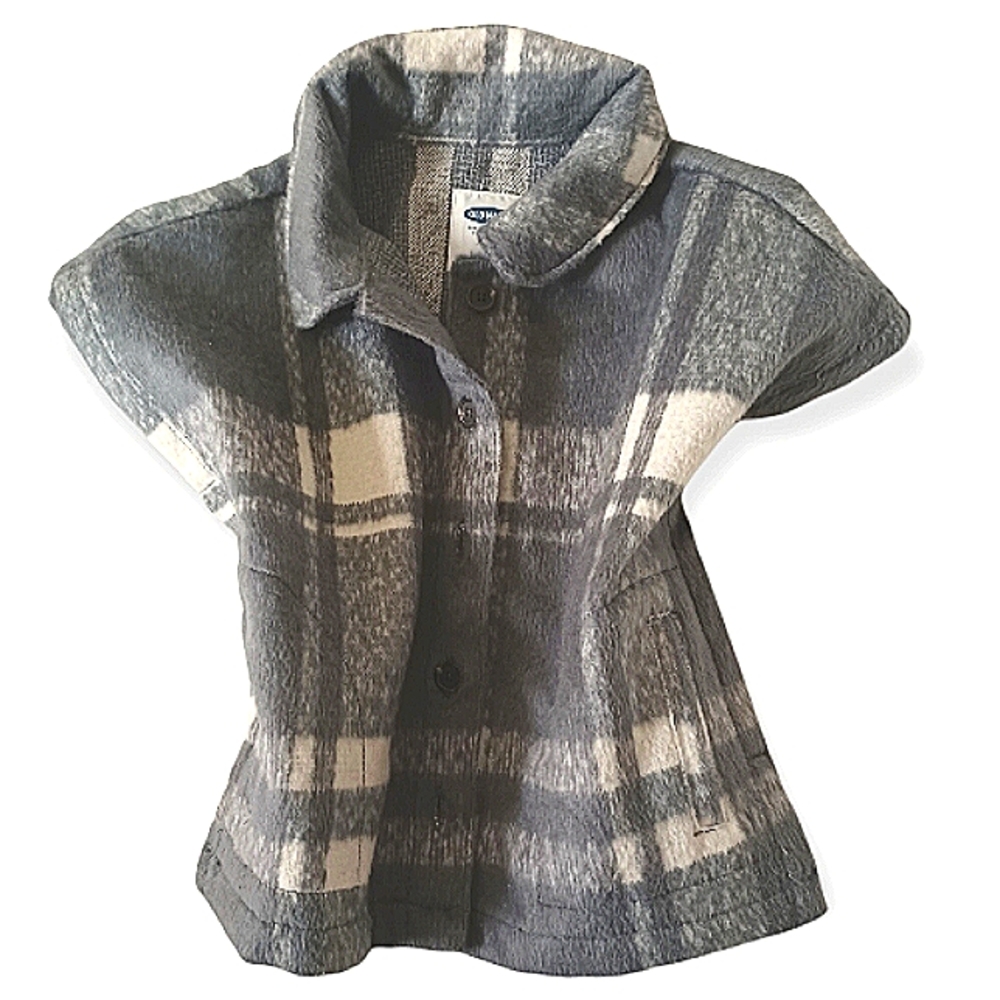 OLD NAVY Plaid Kids Toddler Children's Jacket Poncho Vest NWOT - Picture 8 of 8
